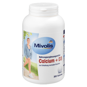 کلسیم + ویتامین D3 میولیس(Mivolis Calcium + Vitamin D3) 300 عدد